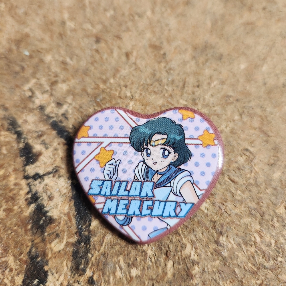 SOLD Sailor Mercury Heart-Shaped Pin